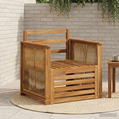 vidaXL Outdoor Middle Sofa Natural (1/5)