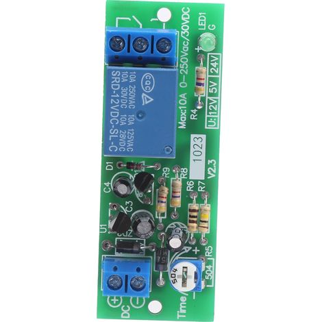 Module Temporisateur Relais Temporisé Haute Précision QF1023-A-10M 0-10 min 24V CC Interrupteur Retard (1/5)