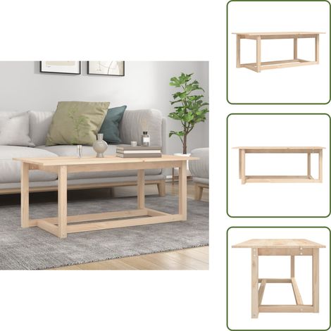 Table basse 110x55x45 cm Bois massif de pin - Table Basse - Meuble Salon - Table D'appoint - Table Latéral - Bois Massif (1/5)