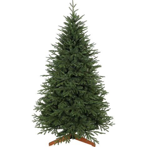 Sapin de Noël artificiel - HOMCOM - 2081 branches articulées - support en bois robuste - PE et PVC - 180 cm - vert (1/5)