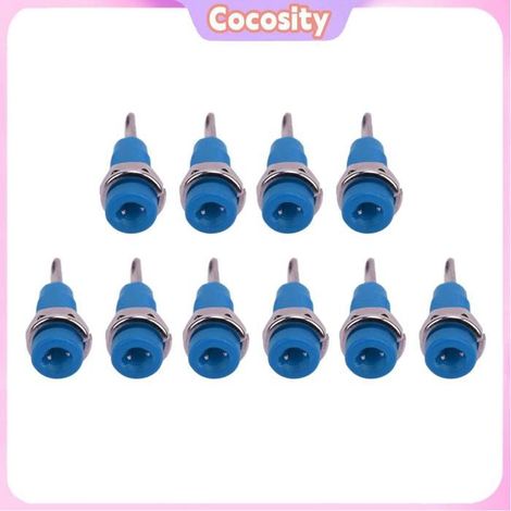 Cocosity Prise banane 2mm 10Pcs J.40003 2mm Banana Jack Panel Socket Extended Post Plug Adapter For auto sonde Bleu (1/5)