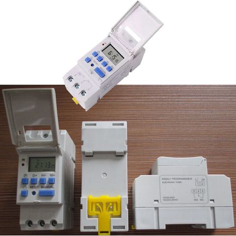 Interrupteur horaire programmable par micro-ordinateur 220 V 16 A, relais temporisé, interrupteur horaire à affichage numérique THC15A (1/5)