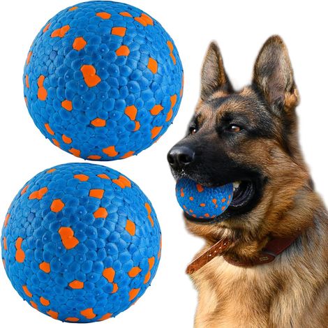 2Pcs Balle Chien, Balle Chien Indestructible, Balle pour Chien, Balle De Tennis pour Chien, Balle Tennis Chien, Jouet Interactif Chien, Balle pour Chien Indestructible - φ7 cm - Bleu (1/5)