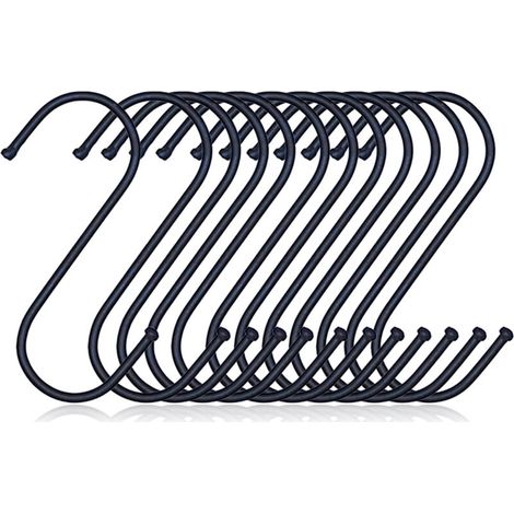 Bardusch - Crochet en S en acier inoxydable, crochet de suspension, crochet de cuisine, crochet de boucher.. (1/5)