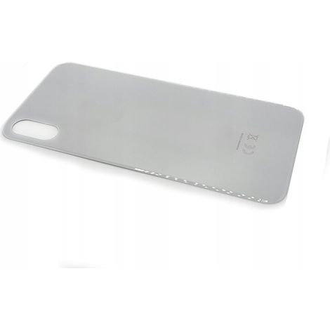COVER POSTERIORE PER Apple iPhone XS A1920 A2097 CON FORO GRANDE, argentata