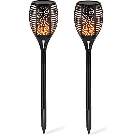 Lampe solaire de jardin Double Pearl à 33 LED effet flamme, étanche IP65 (1/5)