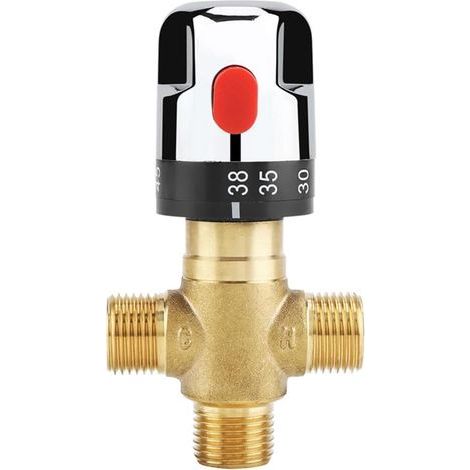 Solid brass thermostatic shower mixer G1/2 – Precise temperature control – Easy installation – (1/5)