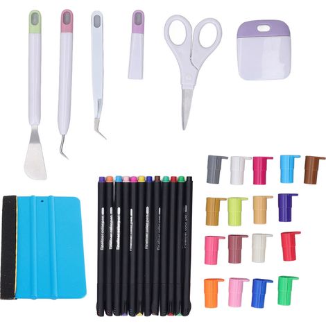 Set aus Linienmarkern und Vinylschneidewerkzeughalter für DIY-Projekte, Kunst, Scrapbooking und Bastelarbeiten (1/5)