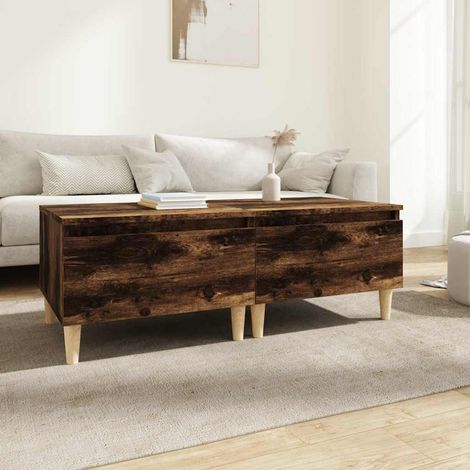 Tables d'appoint 2 pcs-Table basse-Table Salon Chêne fumé 50x46x35 cm Bois ingénierie 293523 (1/5)