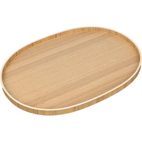 Plateau ovale créatif en bois pour dessert