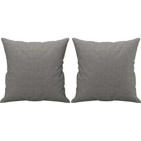 Coussins décoratifs, lot de 2, gris foncé, 40x40 cm, en tissu. (1/5)