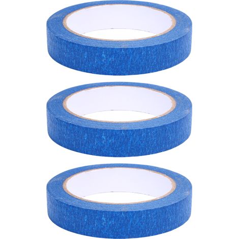 Ruban de peintre bleu 20mm x 30m/0,78 pouces x 98,43 pieds, peinture polyvalente de masquage pour la maison, le bureau, l'école, l'artisanat, 3 rouleaux. (1/5)