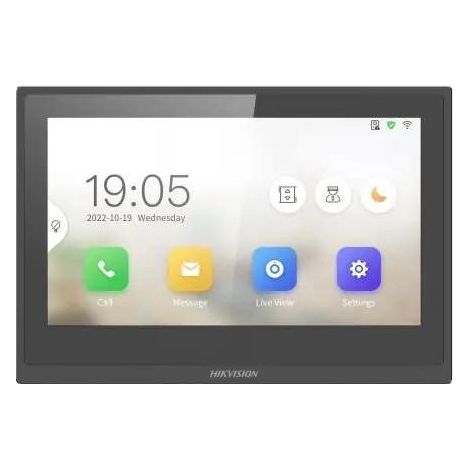 Hikvision DS-KH6351-WTE1 moniteur vidéo noir 17,8 cm