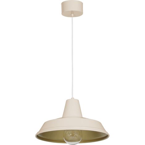 Suspension loft crème intérieur or Class E27 15W Luminex