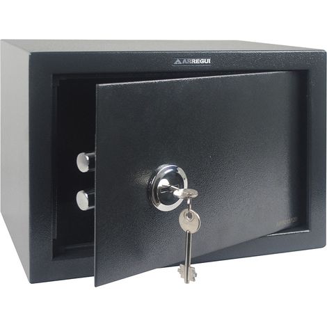 ARREGUI Class T25K Möbeltresor  Möbelsafe aus Stahl mit Doppelbart Sicherheitsschloss, Anwenderfreundlicher Tresor  Safe, Sicherheitssafe für Zuhause, einfache Montage, 25 x 35 x 25 cm, 17 L