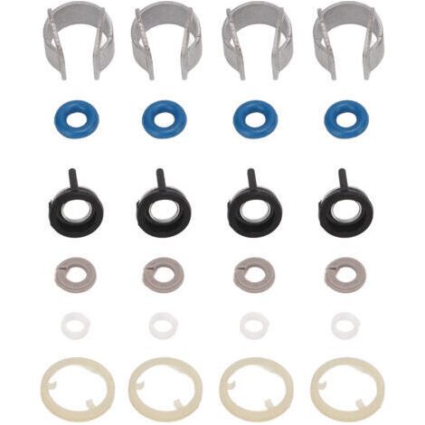 Kit de Réparation de Joints D'injecteur de Carburant, 4 Jeux de Joints Toriques de Réparation D'injecteurs de Carburant en Caoutchouc Métal 06H998907B de Remplacement pour A3 A4 A5