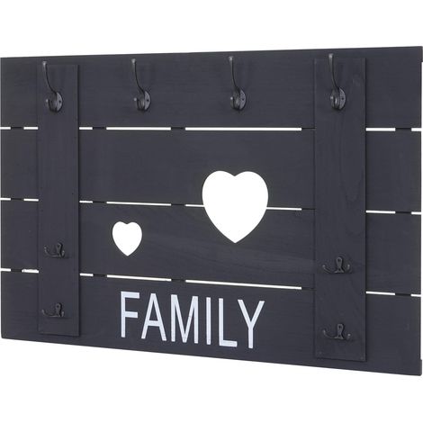 [NON UTILIZZATO] Serie Vintage appendiabiti guardaroba HHG-929 Family 60x90cm, antracite
