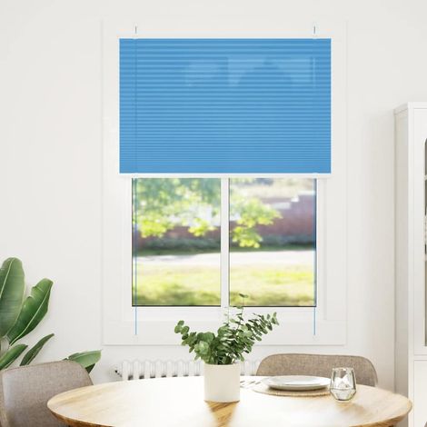 Maison Exclusive - Tenda Plissettata Blu 100x100 cm Larghezza Tessuto 99,4 cm