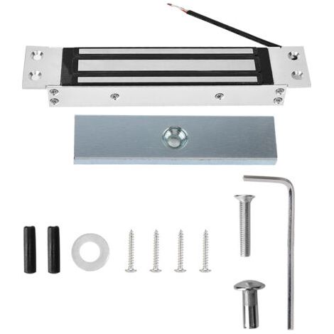 Serrure magnétique électrique intégrée 12V – Force de maintien 180kg – Contrôle d'accès électromagnétique – Installation facile (1/5)