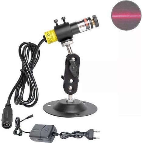 Feu de positionnement laser - Ligne rouge 100 W avec support et prise UE, lumière rouge 100 Wm (1/5)