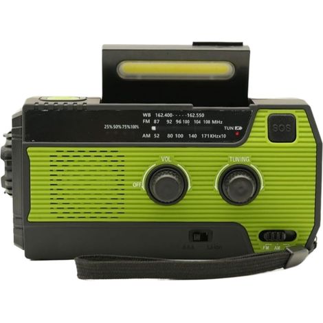 Radio Portable avec Lampe Torche à LED Et Petit Panneau Solaire (1/5)