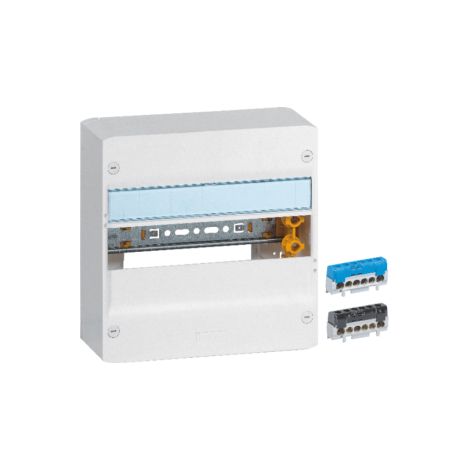 Legrand - Drivia - Coffret 1 rangu00e9e - 13 modules + Bornier Phase et Neutre - Ref. : 401211+004815+004816