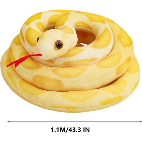 Serpent En Peluche - 118 Pouces - Tissu Velouté - Décoration De Fête Thème Jungle - Jouet Pour Farce - 1 Pièce (1/5)
