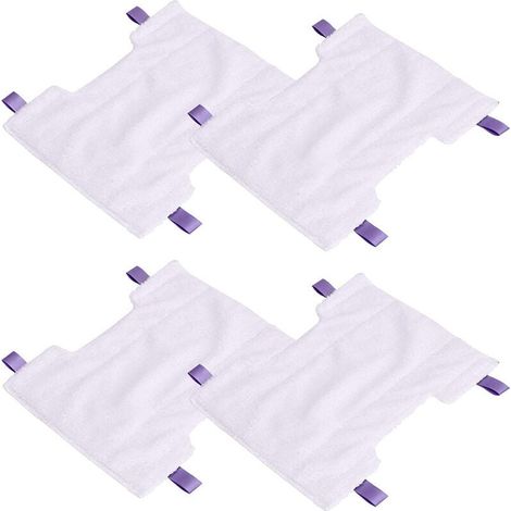 Lot de 4 Tampons Microfibre Compatibles Shark Steam Pocket Mop Nettoyeur Vapeur (1/4)