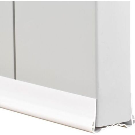 Base de porte à double isolation, protection contre les courants d'air froids - joint anti-bruit et anti-poussière pour arrêter l'air froid 1 m (blanc) (1/4)