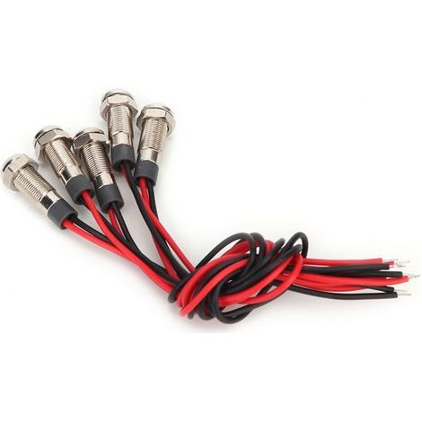 5 Pièces Lampe LED 5V Lumière d'alimentation LED Petit Voyant étanche Voyant d'état pour 1No Ip66, Lampe Indicateur Luce Spia LED 220V Feux d'avertissement (AC220V).. (1/5)