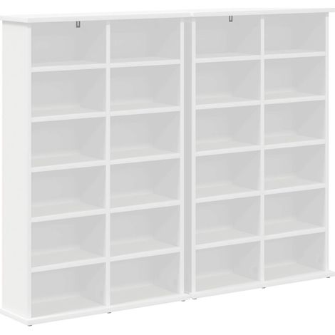CD Regal 2 Stk. Weiß 60 x 17 x 92 cm Holzwerkstoff vidaXL (1/5)