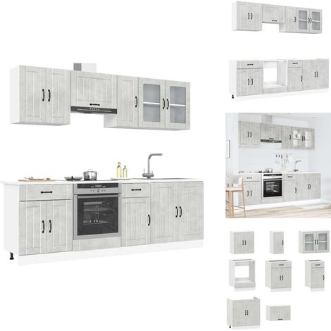 Ensemble d'armoires de cuisine 8 pcs Kalmar bois d'ingénierie - Ensemble D'armoires De Cuisine - Ensemble D'armoires De Cuisine - Ensemble D'armoires - Armoire De Cuisine (1/5)