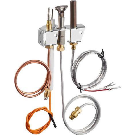 Kit Veilleuse à Gaz Naturel Ensemble Allumage avec Thermocouple Thermopile ZH-919A pour Foyer Heatilator OE 4021-732 (1/5)