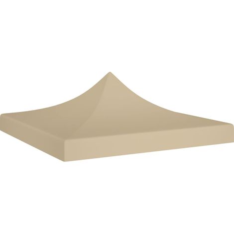 Toit de tente de réception pour belvédère de jardin,Résistant aux UV 3x3 m Beige 270 g/m² -18820 (1/5)
