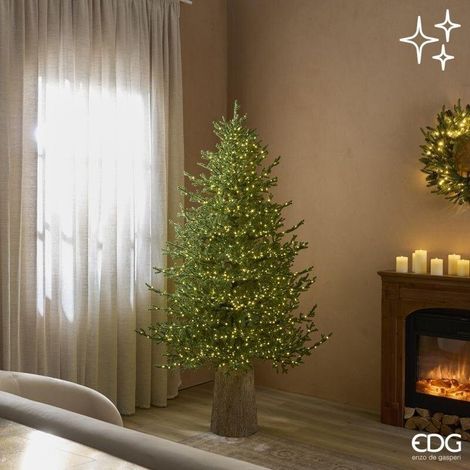 EDG Enzo De Gasperi Albero di Natale Pino Lucciole 2300 LED H.180 IP44 Verde (1/5)