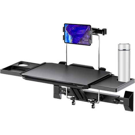 Plateau repas de siège de voiture Bureau pliable pour ordinateur portable pour passager, support réglable pour le travail, l'organisation du véhicule, plateau de siège de voiture, plateau de siège (1/5)