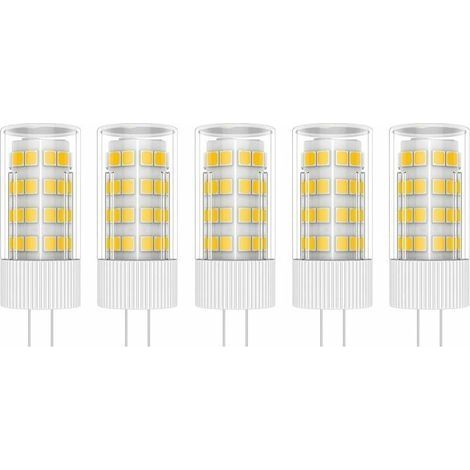 5X G4 Lampe LED 5W Ampoule Lampe 51 SMD 2835LEDs Blanc Chaud 3000K Ampoule LED 400LM Équivalent à lampe halogène 50W AC 220V [Classe énergétique A+] (1/4)