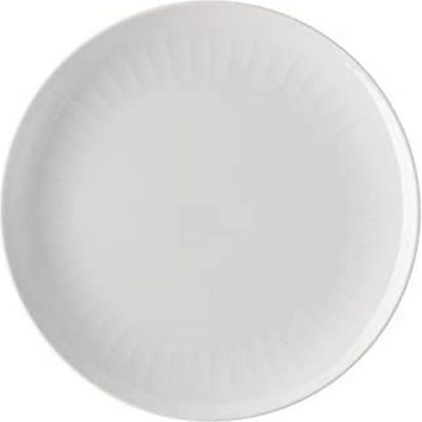 Assiette à dîner en porcelaine blanche, 24 cm, 25 x 25 x 7 cm, blanche