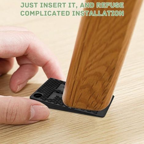 Set da 40 pezzi – Cunei per mobili – Neri – Cunei in plastica – Per livellare i mobili – Cunei stabilizzatori in plastica – Adatti per mobili, tavoli, sedie e armadi (1/4)