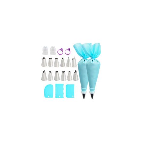 Set d'Outils de Pâtisserie en Acier Inoxydable - EINNENFFER - Extrudeuse de Crème et Douilles à Fleurs