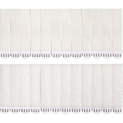24 pares (48 tiras) de tiras para colgar cuadros, sin necesidad de taladrar, resistentes al agua, para fotos, marcos y decoraciones, montaje en marco sin taladrar (grandes) ——V (1/5)