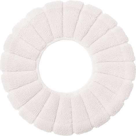 1 pièce Protège-siège de toilette rétractable et lavable, tergal, 31 cm, pour siège standard (1/5)