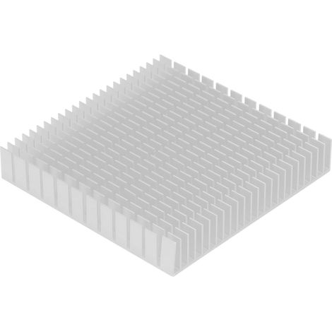 Dissipateur thermique en aluminium pour circuit imprimé de processeur, refroidissement haute puissance, 120 mm x 120 mm x 20 mm, blanc. (1/5)