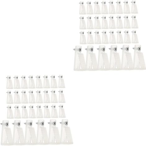 30 crochets à vis - blanc - pour suspension et rangement (1/5)