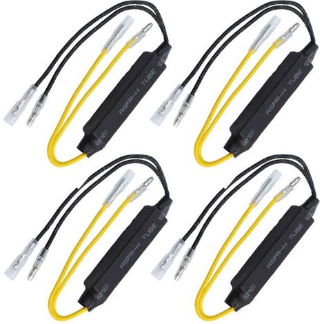 12V/21W LED Load Resistor Motorcycle Turn Signal Resistor Adapter Indicator Correction Error Flash Controller Blinker Decoders for Motorcycle, Scooter(4Pcs) (1/5)