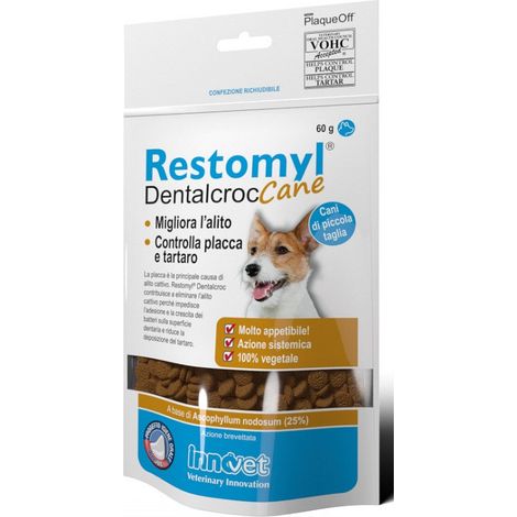 Innovet Dog e Cat Restomyl Dentalcroc  - Innovet Dog e Cat Restomyl Dentalcroc - Confezione da 60 gr (Cane) (1/2)
