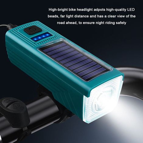 Lampe de vélo avant LED rechargeable USB Toivize – Modes ville et route – Étanche, avec klaxon intégré – Visible de jour comme de nuit (1/4)