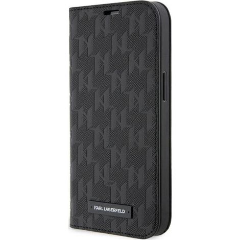 Karl Lagerfeld KLBKP14LSAKLHPK iPhone 14 Pro 6.1 librería negra/negra Saffiano Monogram (1/5)