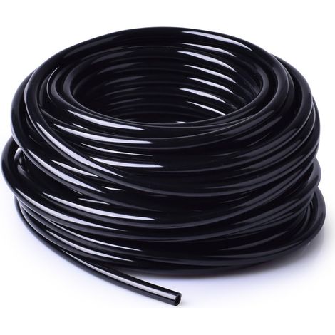 Tuyau distributeur non perforé de 50 pieds pour systèmes d'irrigation goutte à goutte de 1/4 de pouce. (1/5)