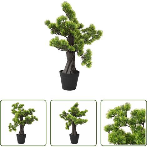 vidaXL Kunstpflanze - Künstlicher Bonsai Pinus mit Topf 60 cm Grün (1/5)